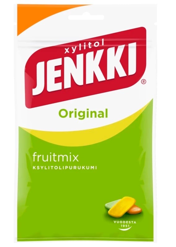 Jenkki Fruit Mix Chewing Gum 100g